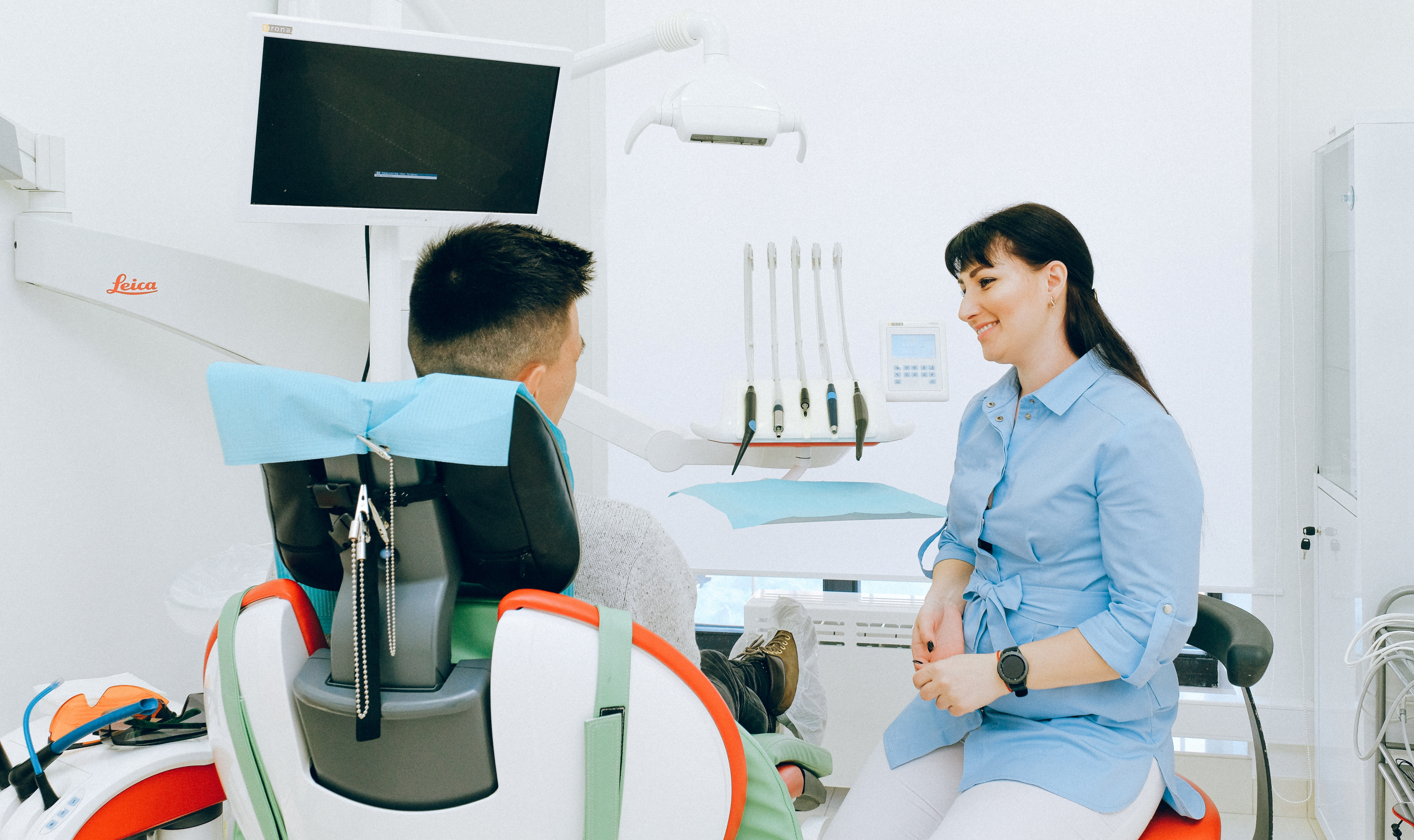 Image of person visiting a dentist